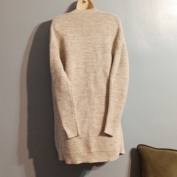 Gap women's size medium long tan with white blends cardigan - Picture 16 of 17